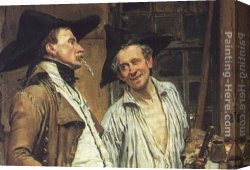 Meissonier Canvas Paintings - The Sign Painter [detail] by Jean-Louis Ernest Meissonier